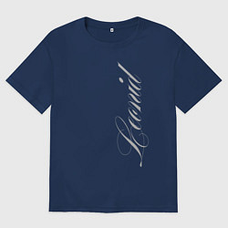 Футболка оверсайз мужская Леонид, цвет: тёмно-синий