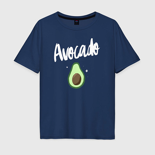 Мужская футболка оверсайз Avocado / Тёмно-синий – фото 1