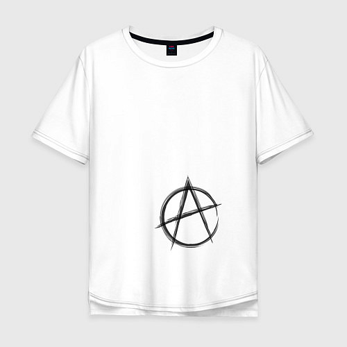 Мужская футболка оверсайз Я анархист / Белый – фото 1