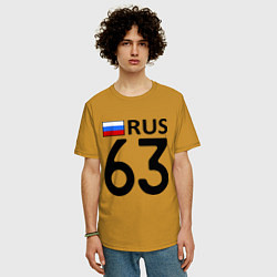 Футболка оверсайз мужская RUS 63, цвет: горчичный — фото 2