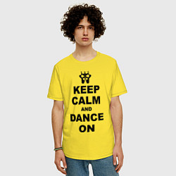 Футболка оверсайз мужская Keep Calm & Dance On, цвет: желтый — фото 2