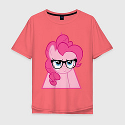 Футболка оверсайз мужская Pinky Pie hipster, цвет: коралловый