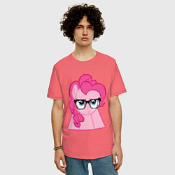 Футболка оверсайз мужская Pinky Pie hipster, цвет: коралловый — фото 2