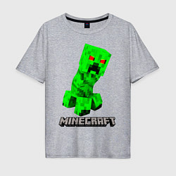 Футболка оверсайз мужская MINECRAFT CREEPER, цвет: меланж