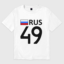 Футболка оверсайз мужская RUS 49, цвет: белый