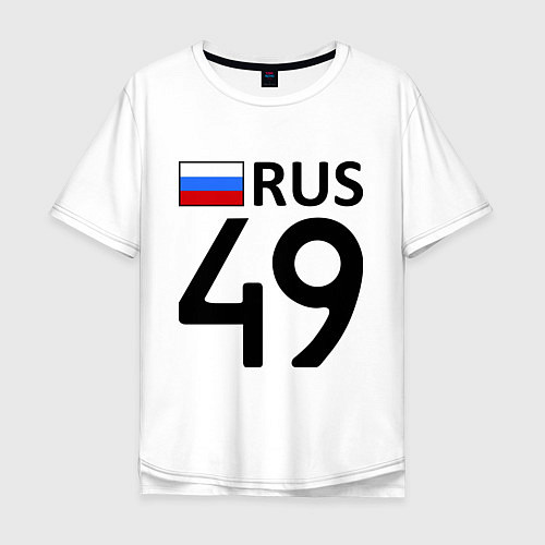 Мужская футболка оверсайз RUS 49 / Белый – фото 1