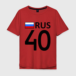 Футболка оверсайз мужская RUS 40, цвет: красный