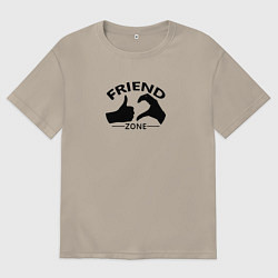 Мужская футболка оверсайз Friend zone logo