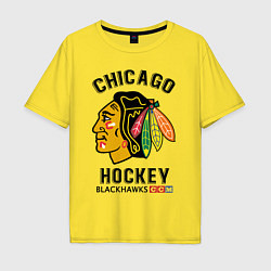 Мужская футболка оверсайз CHICAGO BLACKHAWKS NHL