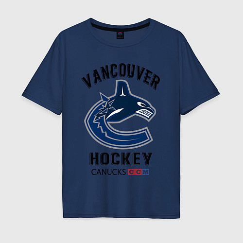 Мужская футболка оверсайз VANCOUVER CANUCKS NHL / Тёмно-синий – фото 1