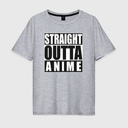 Мужская футболка оверсайз Straight Outta Anime