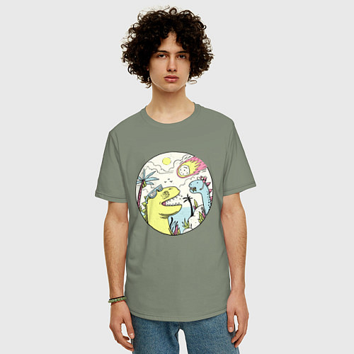 Мужская футболка оверсайз Последняя вечеринка / Авокадо – фото 3