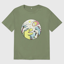 Футболка оверсайз мужская Последняя вечеринка, цвет: авокадо