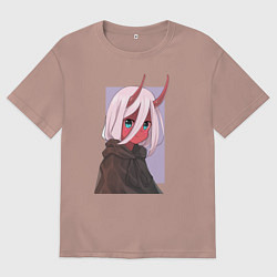 Футболка оверсайз мужская Zero Two Ne1t, цвет: пыльно-розовый