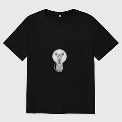 Футболка оверсайз мужская Cat Arthouse, цвет: черный