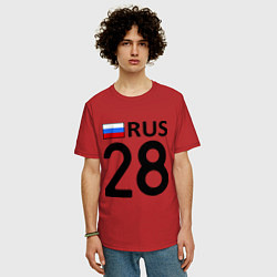 Футболка оверсайз мужская RUS 28, цвет: красный — фото 2