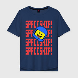 Футболка оверсайз мужская Spaceship, цвет: тёмно-синий