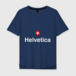 Мужская футболка оверсайз Helvetica Type