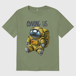 Футболка оверсайз мужская Among Us, цвет: авокадо