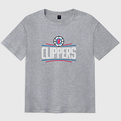 Футболка оверсайз мужская Los Angeles Clippers, цвет: меланж
