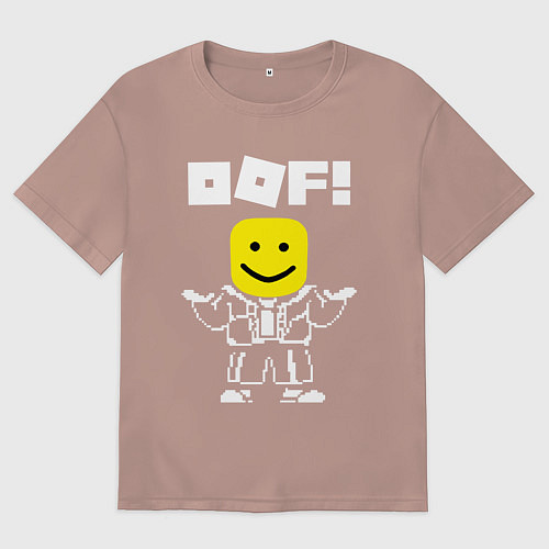 Мужская футболка оверсайз ROBLOX / Пыльно-розовый – фото 1