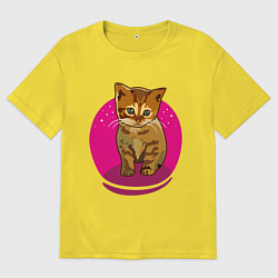 Футболка оверсайз мужская Котя, цвет: желтый