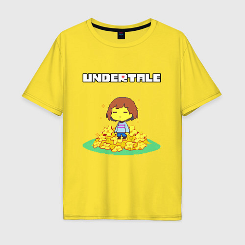 Мужская футболка оверсайз UNDERTALE / Желтый – фото 1