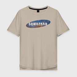 Мужская футболка оверсайз Sqwozbab logo