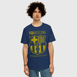 Футболка оверсайз мужская Barcelona FC, цвет: тёмно-синий — фото 2
