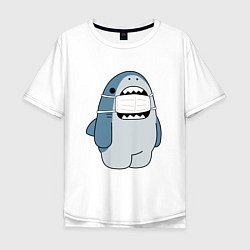 Мужская футболка оверсайз Акула в маске