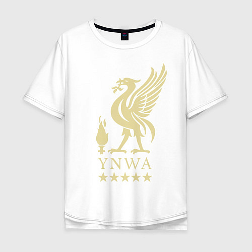 Мужская футболка оверсайз Liverpool FC / Белый – фото 1