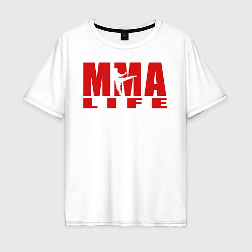 Мужская футболка оверсайз MMA / Белый – фото 1