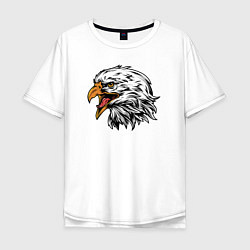 Футболка оверсайз мужская Орёл, цвет: белый