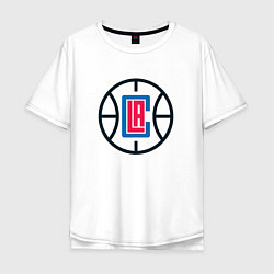 Футболка оверсайз мужская Los Angeles Clippers, цвет: белый