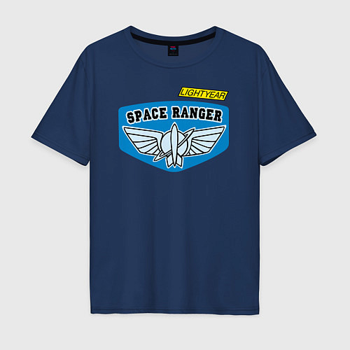 Мужская футболка оверсайз Space Ranger / Тёмно-синий – фото 1