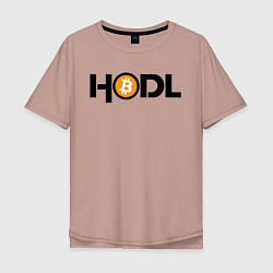 Мужская футболка оверсайз HODL Bitcoin