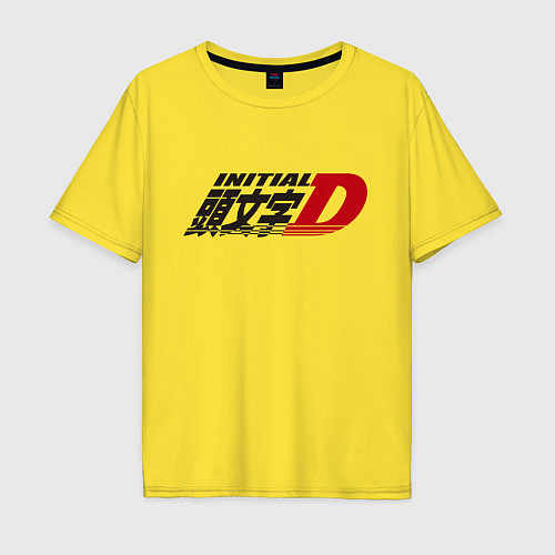 Мужская футболка оверсайз Initial D Logo Z / Желтый – фото 1