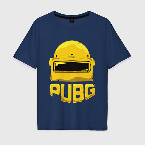 Мужская футболка оверсайз PUBG / Тёмно-синий – фото 1