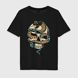 Мужская футболка оверсайз Snake&Skull