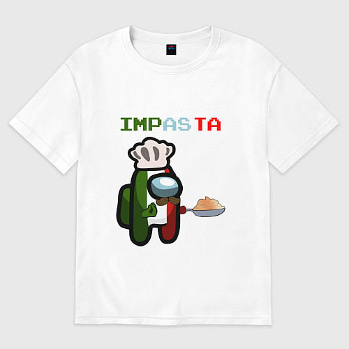 Мужская футболка оверсайз Impasta Among Us Z / Белый – фото 1