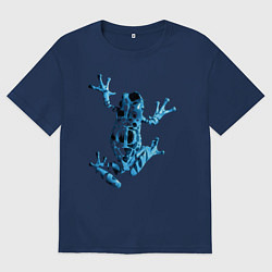 Футболка оверсайз мужская Лягушка Сериал за гранью, цвет: тёмно-синий