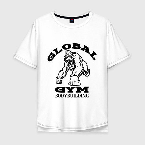 Мужская футболка оверсайз Global Gym / Белый – фото 1