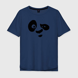 Футболка оверсайз мужская Панда, цвет: тёмно-синий