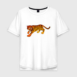 Мужская футболка оверсайз Тигр