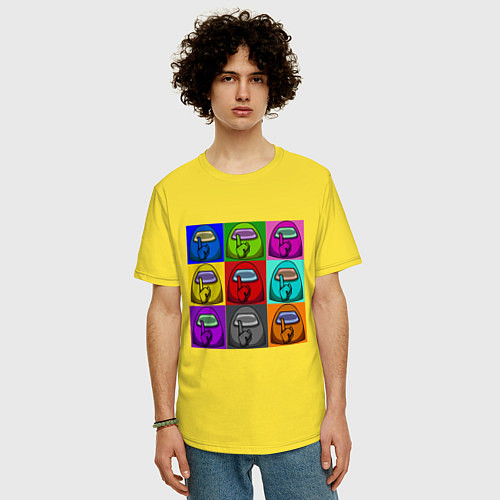 Мужская футболка оверсайз Among Us Z / Желтый – фото 3