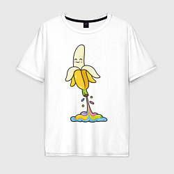 Мужская футболка оверсайз Радужный банан