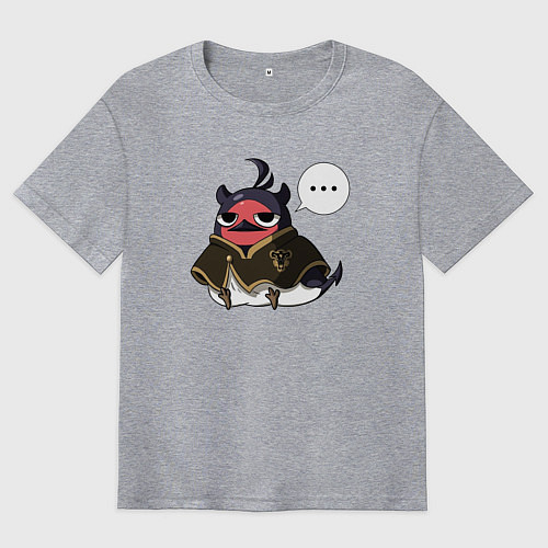 Мужская футболка оверсайз Nero bird / Меланж – фото 1