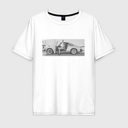 Футболка оверсайз мужская Porshe, цвет: белый