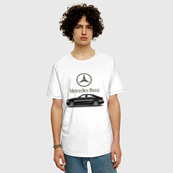 Футболка оверсайз мужская Mersedes-Benz, цвет: белый — фото 2