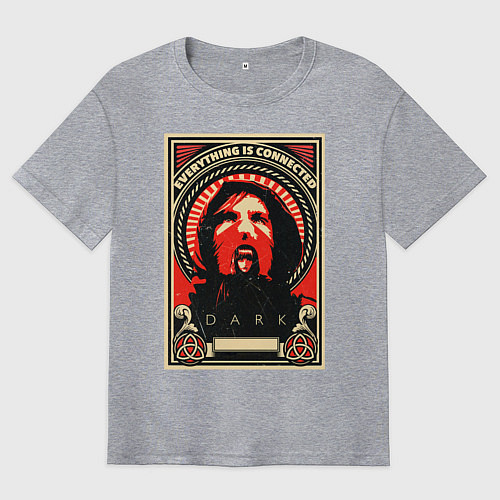 Мужская футболка оверсайз DARK Тьма / Меланж – фото 1